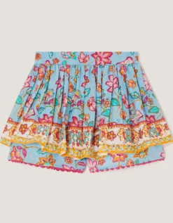 Adara Floral Print Skort Blue