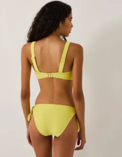 Alina Rib Bandeau Bikini Top Green