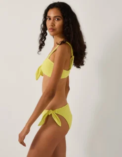 Alina Rib Tie-Side Bikini Bottom Green