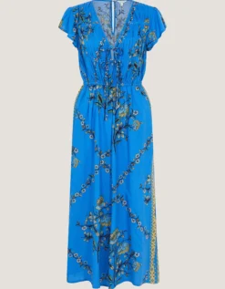 Amiee Floral Culotte Jumpsuit Blue
