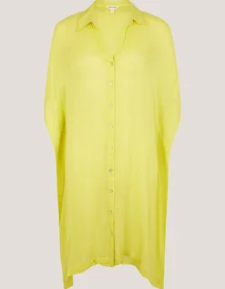Anaka Beach Cover Up Shirt Green