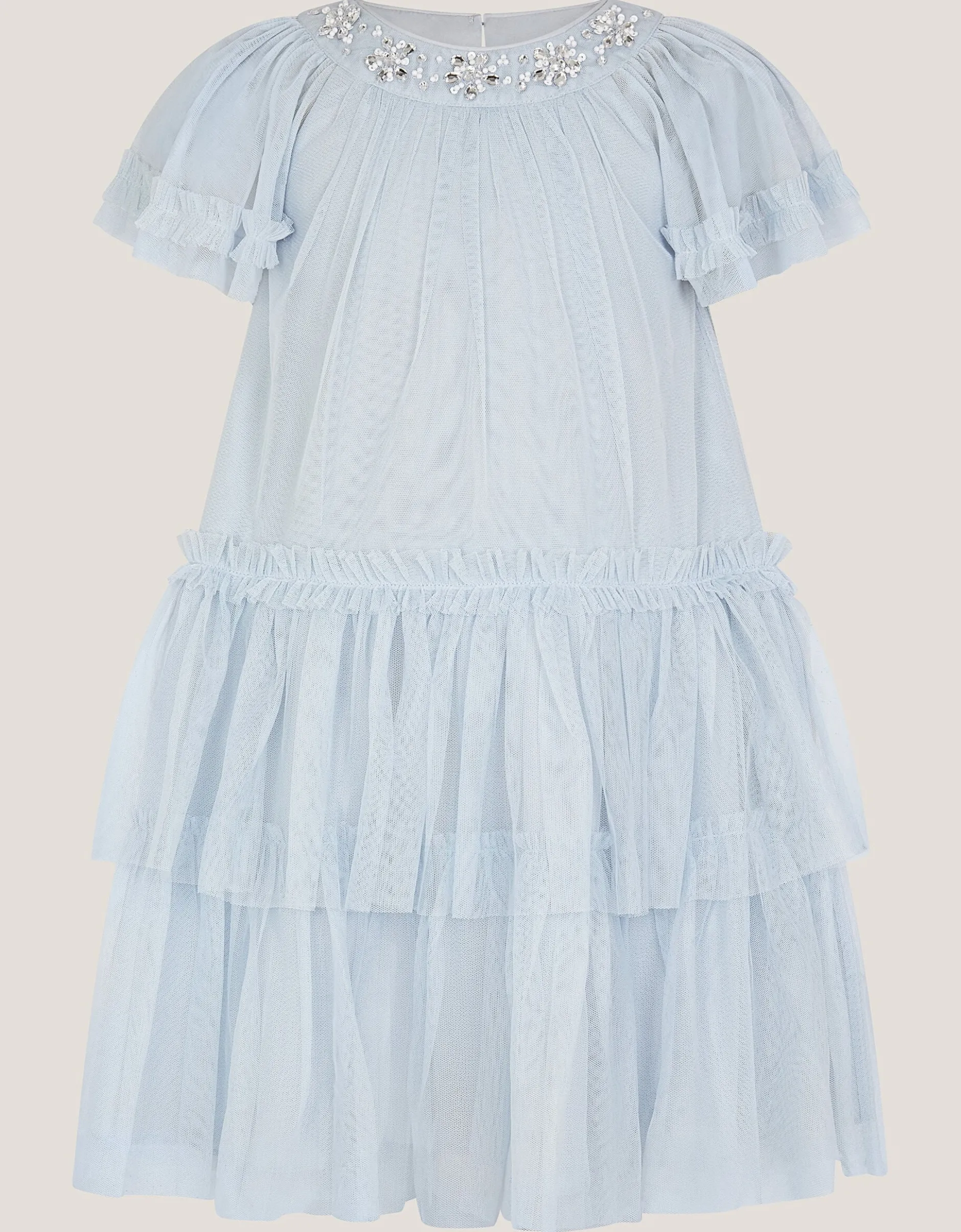 Anastasia Embellished Tulle Party Dress Blue