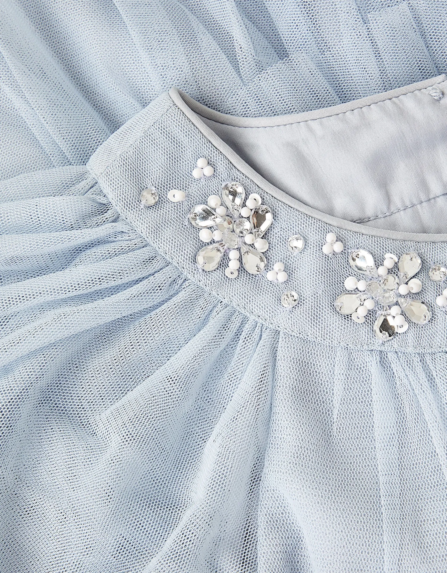 Anastasia Embellished Tulle Party Dress Blue