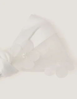 Appliqué Bow Hair Clip Ivory