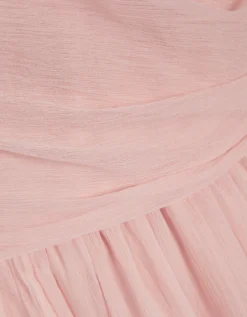 Arianna One-Shoulder Tulle Prom Dress Pink