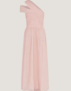 Arianna One-Shoulder Tulle Prom Dress Pink