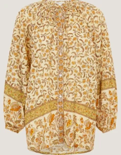 Ari Floral Print Blouse Yellow