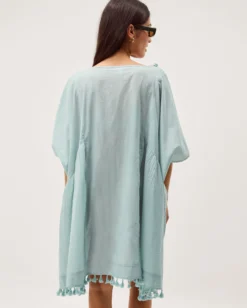 Astrid Tassel Embellished Mini Kaftan Blue