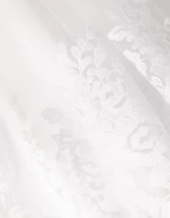Athena Puff Sleeve Floral Communion Dress White