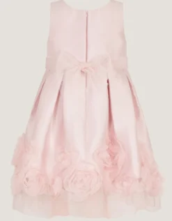 Baby Appliqué Rose Party Dress Pink