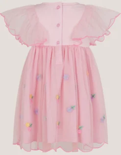 Baby Butterfly Tulle Jersey Dress Pink