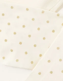 Baby 40 Denier Glitter Spot Tights Gold
