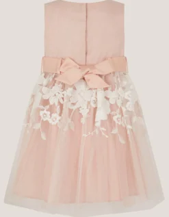 Baby Felicity Embroidered Floral Dress Pink
