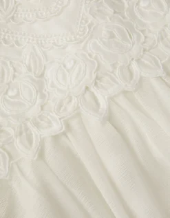 Baby Floella Floral Lace Dress Ivory