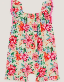 Baby Floral Print Playsuit Ivory