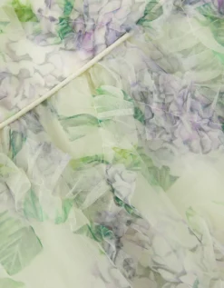 Baby Hydrangea Print Ruffle Dress Multi