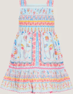 Baby Mermaid Print Dress Blue