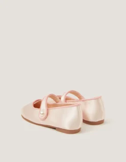 Baby Pearl Strap Satin Walker Shoes Ivory