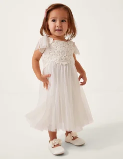 Baby Starla Lace Tulle Dress Ivory
