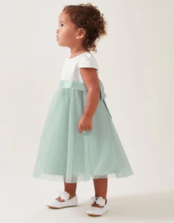 Baby Tulle Bridesmaid Dress Green