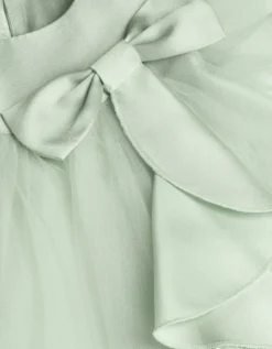 Baby Winnie Satin Bow Party Dress Green