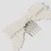 Beaded Bow Comb Hair Clip