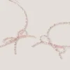 Beaded Bow Necklace & Bracelet Set