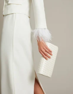Becky Woven Bridal Clutch Bag