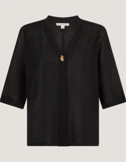 Beth Short Sleeve Cardigan Black