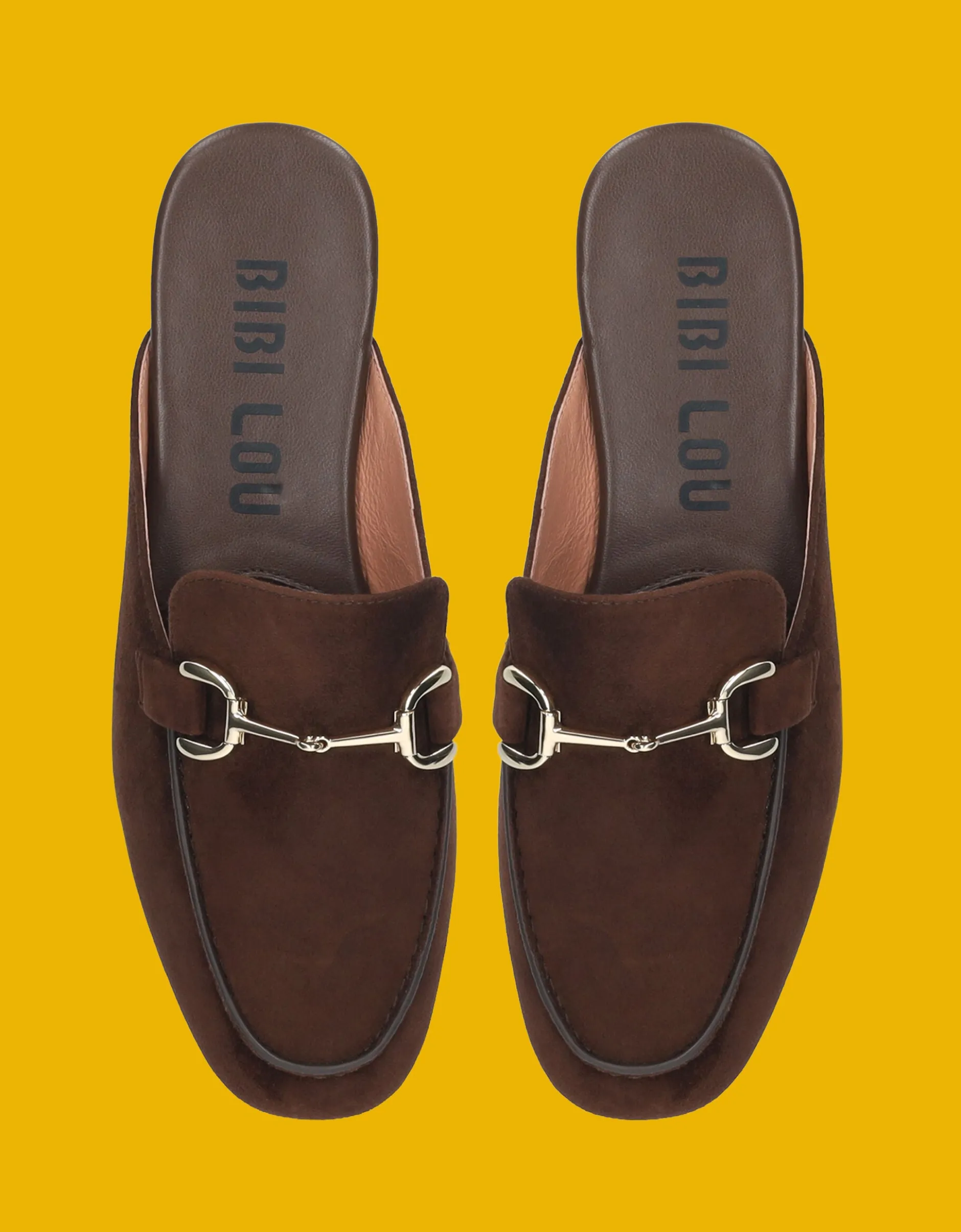 Bibi Lou Ashe Suede Mule Loafers Brown