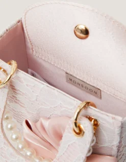 Bow Charm Lace Bag