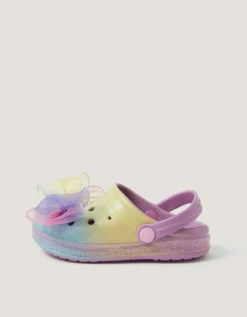 Bow Glitter Ombré Clogs Multi