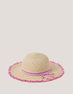 Braided Sequin Straw Sun Hat Multi