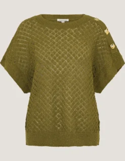 Bree Button Knit Jumper Green