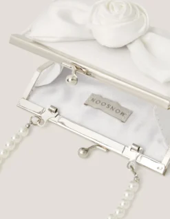Bridesmaid Rosette Bag & Accessories Set Ivory