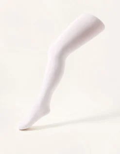 Butterfly Glitter Baroque Tights White