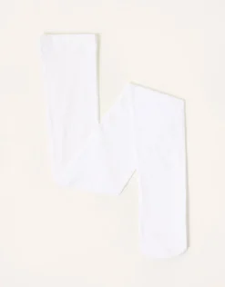 Butterfly Glitter Baroque Tights White