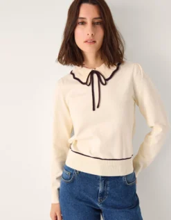 Carla Collar Jumper Ivory