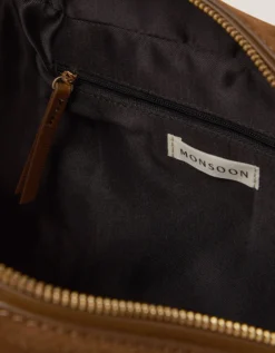 Cate Suede Bowler Bag