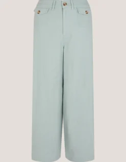 Ciara Cropped Wide Leg Jeans Blue