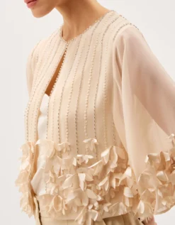 Claire Appliqué Jacket Ivory