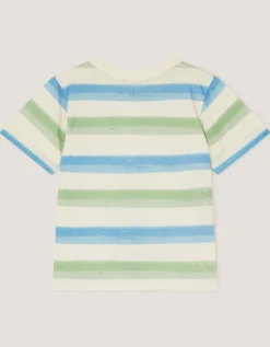Crab Stripe T-Shirt Blue