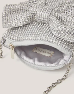 Diamanté Embellished Bow Bag