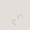 Diamanté Flower Hoop Drop Earrings