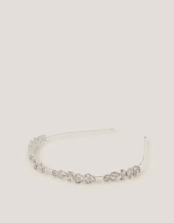 Diamanté Flower Metal Headband