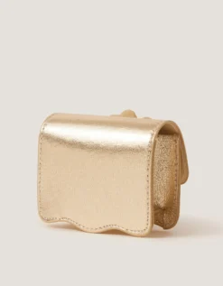 Diamanté Flower Metallic Bag