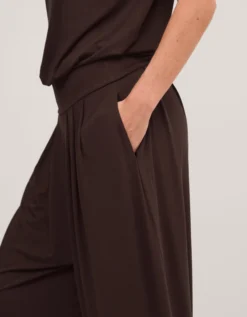 Dilly Short Sleeve Jersey Jumpsuit Brown