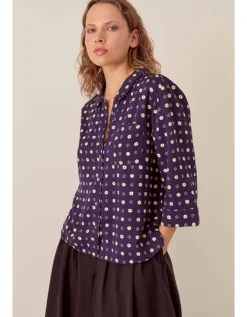 East Aimi Printed Shirt Blue