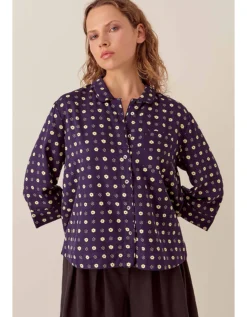 East Aimi Printed Shirt Blue
