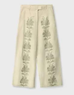 East Astrid Embroidered Corduroy Trousers Green
